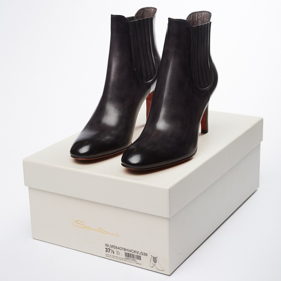 ❌ NWT Santoni French Cut Black Leather Boot - Picture 7 of 8